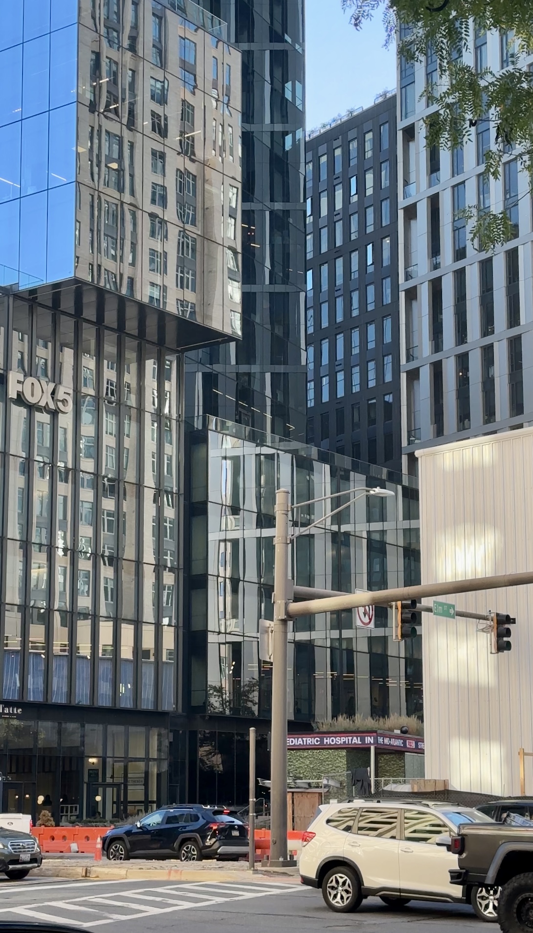 Skyline view of downtown Bethesda development site on Wisconsin Ave.