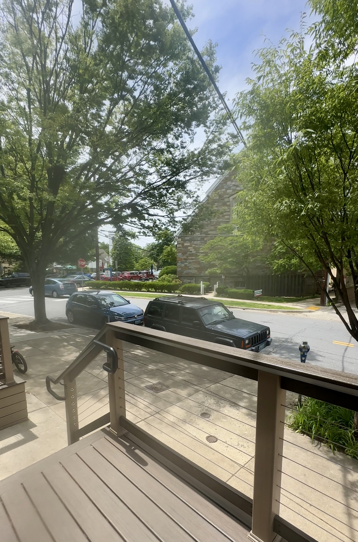 Outdoor deck outside Grace Street Coffee Bethesda.