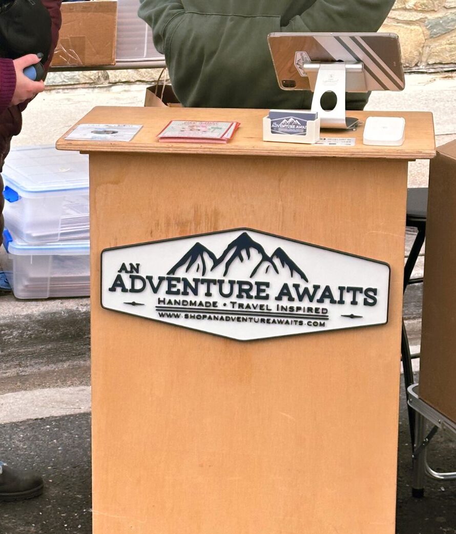 An Adventure Awaits checkout counter.